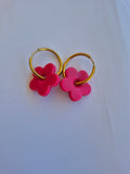 Pendientes Flor en aro