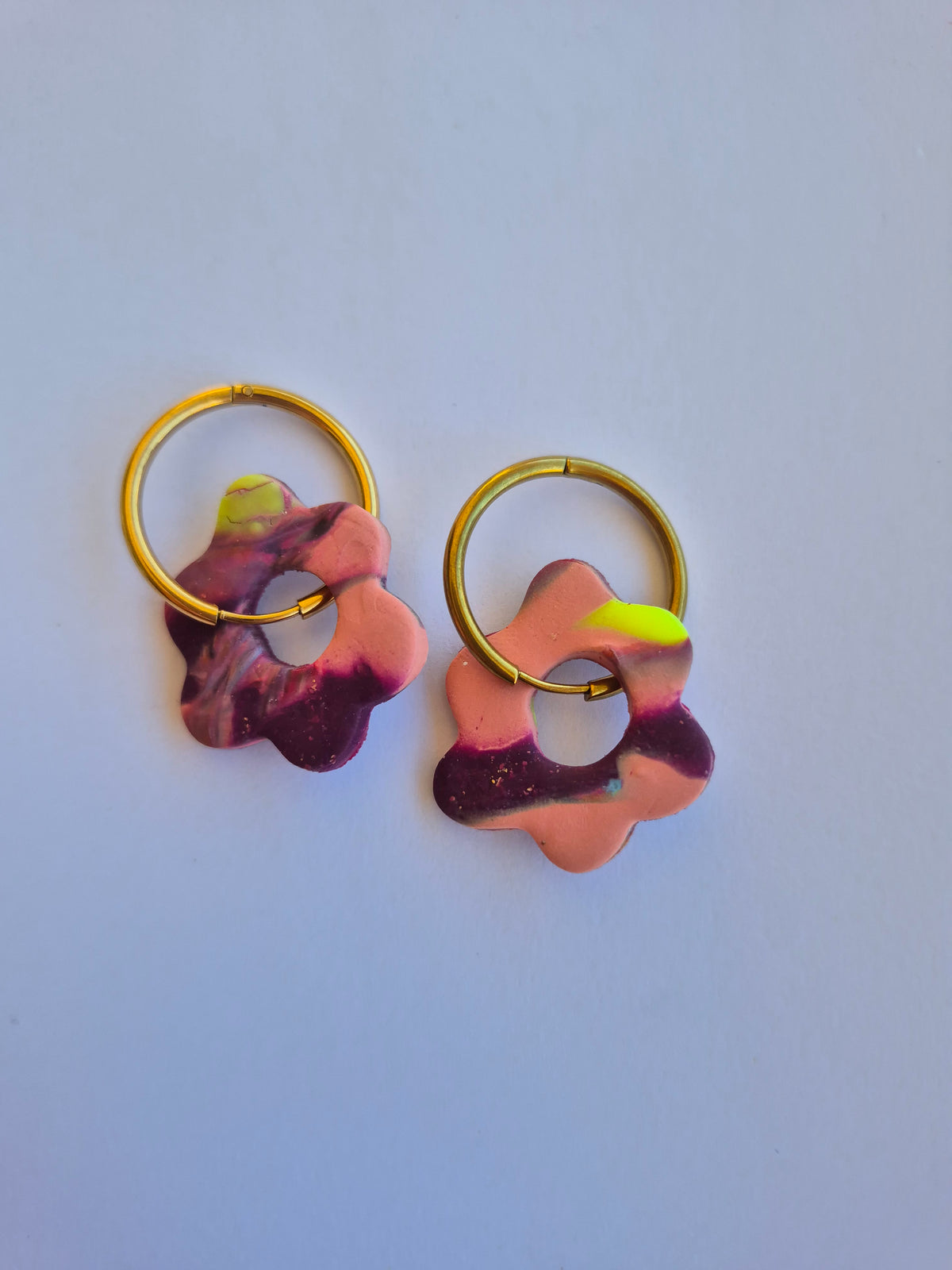 Pendientes Flor en aro